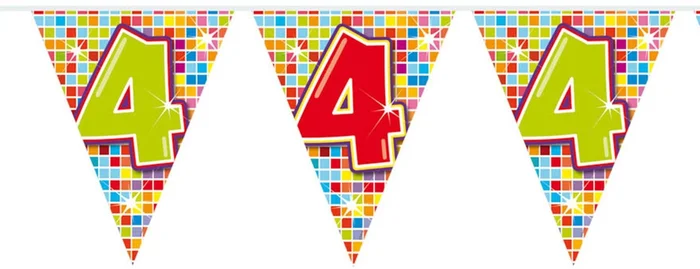 Mini Vlaggenlijn Blocks 4 jaar, 3mtr.