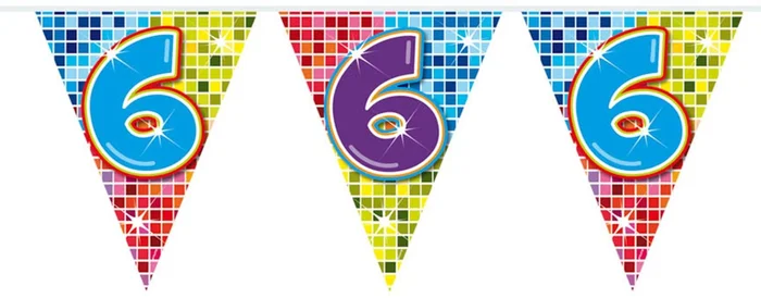 Mini Vlaggenlijn Blocks 6 jaar, 3mtr.