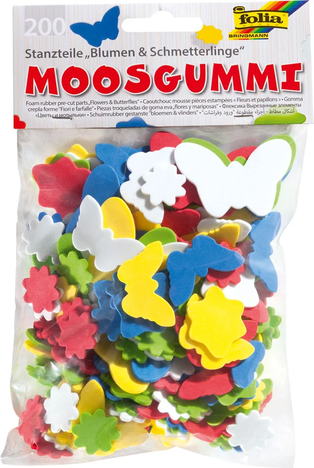 Moosgummi Stanzteile Sommer 200tlg.
