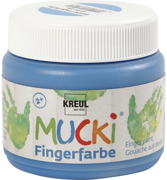 Mucki Mucki Fingerfarbe Metallic Blau 150 ml