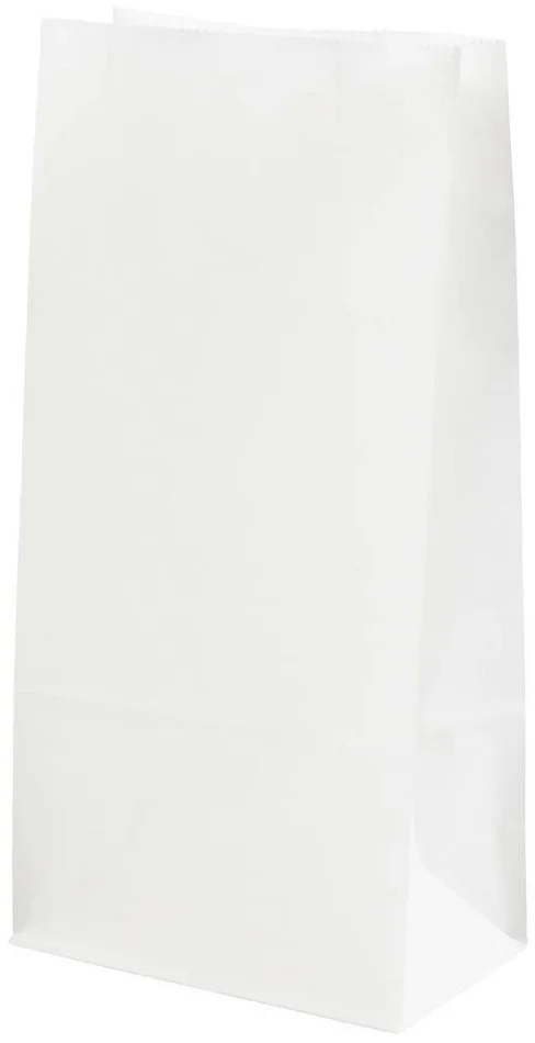 Papieren Zakken Wit, 10st.