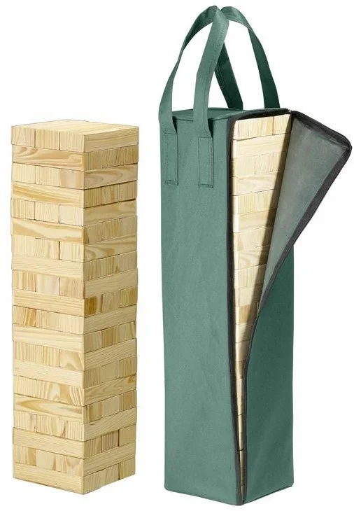 Philos 3310 – Party Wackelturm 60 cm hoch, mit 60 Spielsteinen und Tragetasche