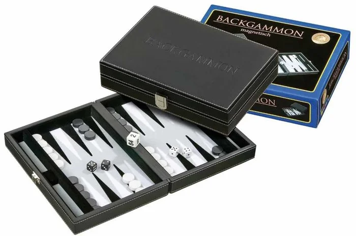 Philos Backgammon-Hülle Tinos magnetisch (grau)