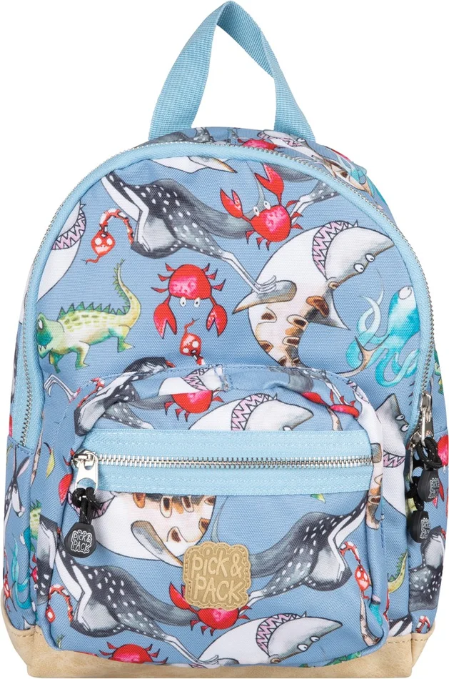Pick & Pack Crazy Animals Rucksack S Mega Cloud Grau