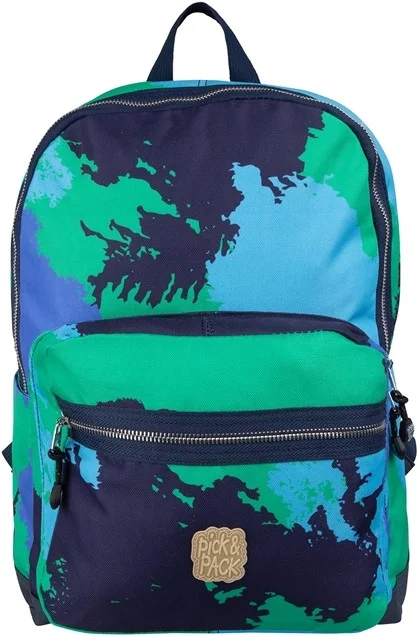 Pick & Pack Faded Camo Rucksack L / Blau