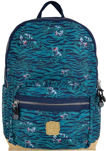 Pick & Pack Tiger Skin Rucksack L / Dusty Green