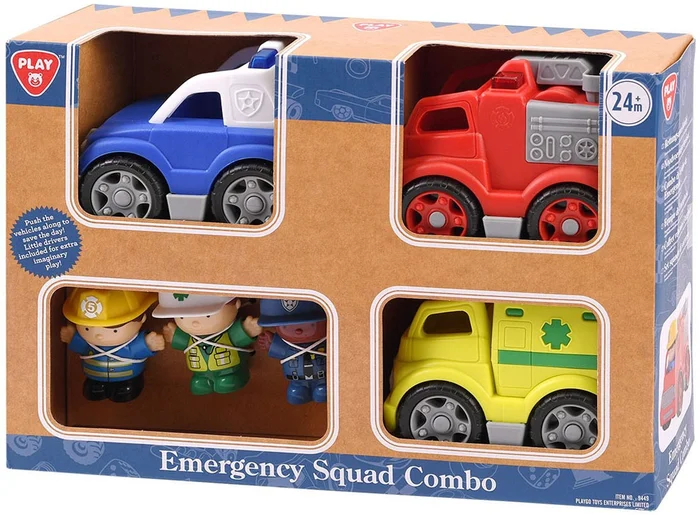Play Hulpdienst Voertuigen met Figuren Speelset, 6dlg.