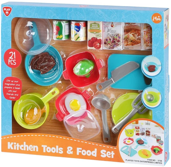 Play Keukenaccessoires en Speeleten Set, 21dlg.