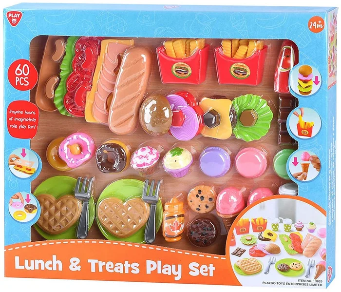 Play Speelgoed Eten Lunch en Snacks Speelset, 60dlg.