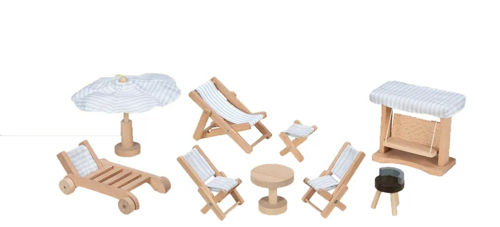 Puppenhaus Einrichtung Gartenmöbel Style 9tlg.