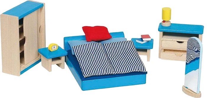 Puppenhaus Einrichtung Möbel Schlafzimmer 16tlg.