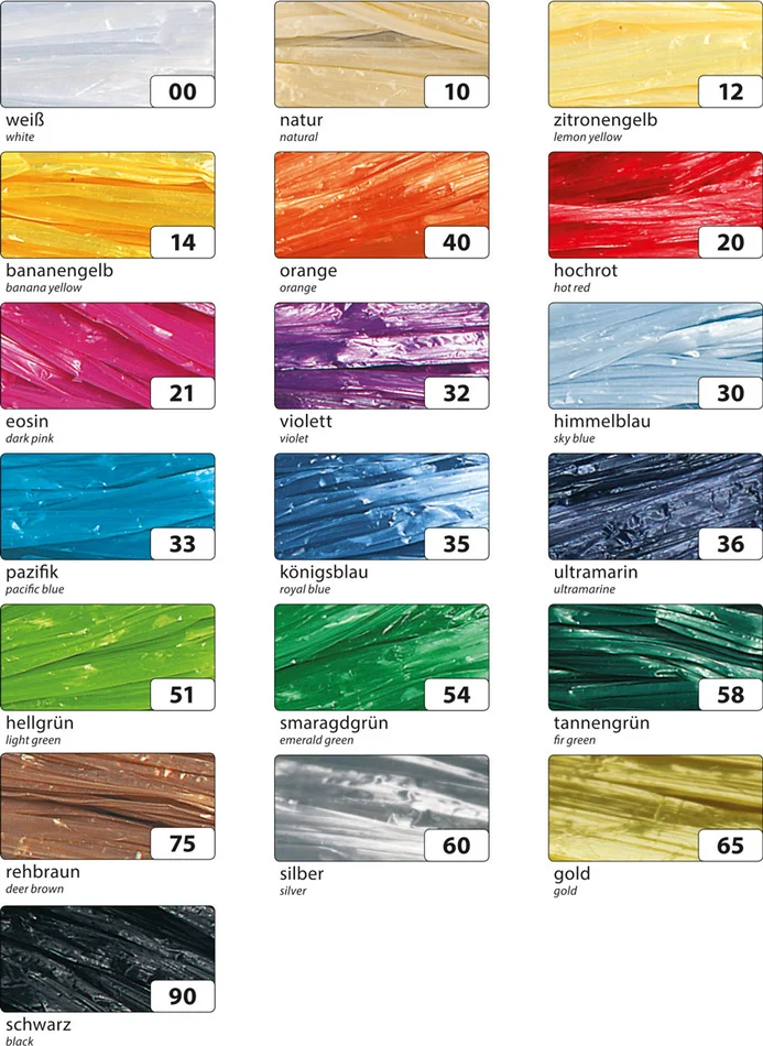 Raffia-Naturbast – Bündel a’50 g