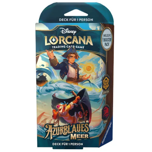 Ravenburger® Disney Lorcana Azurblaues Meer – Azurblaues Meer – Bernstein und Rubin Deck (Deutsch)