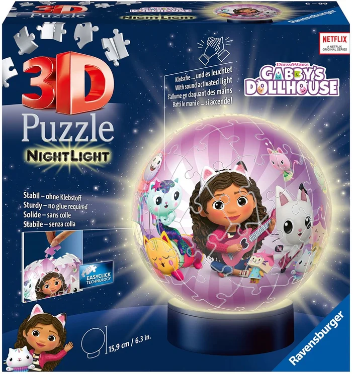 Ravensburger puzzel 3D met licht Gabby’s Dollhouse