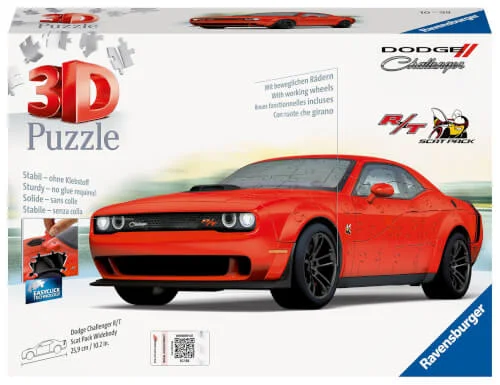 Ravensburger® 3D Puzzle – Dodge Challenger R/T Scat Pack Widebody, 108 Teile