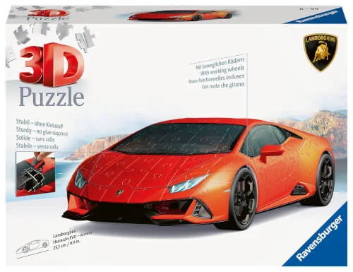 Ravensburger® 3D Puzzle – Lamborghini Huracán EVO Arancio, 108 Teile