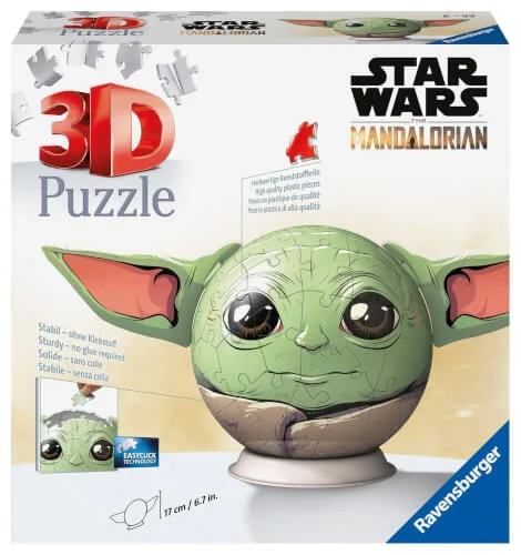 Ravensburger® 3D Puzzle – Puzzle-Ball Grogu mit Ohren, 72 Teile