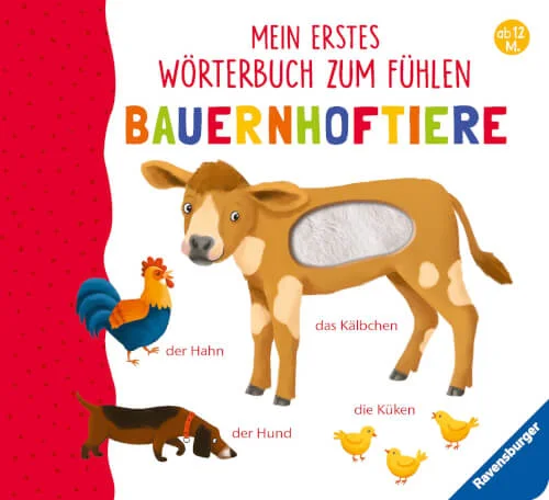 Ravensburger® Bücher – Wörterbuch zum Fühlen: Bauernhoftiere