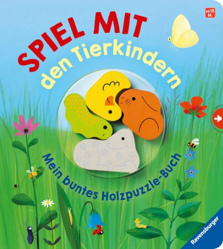 Ravensburger® Holzpuzzle-Buch – Spiel mit den Tierkindern