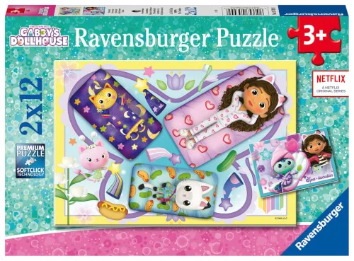 Ravensburger® Kinderpuzzle – Gabby’s Dollhouse, 2×12 Teile
