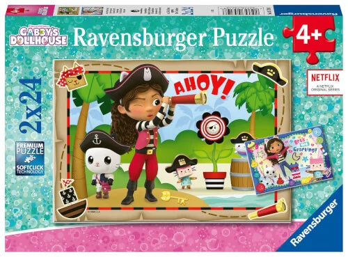 Ravensburger® Kinderpuzzle – Gabby’s Dollhouse, 2 x 24 Teile