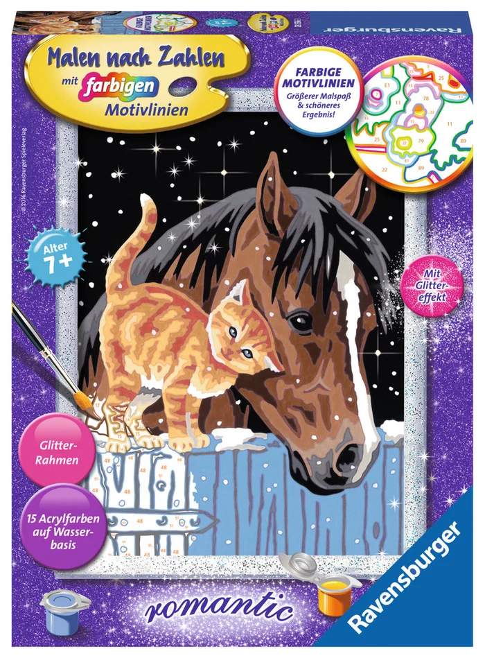 Ravensburger® Malen nach Zahlen – Fohlen mit Kätzchen