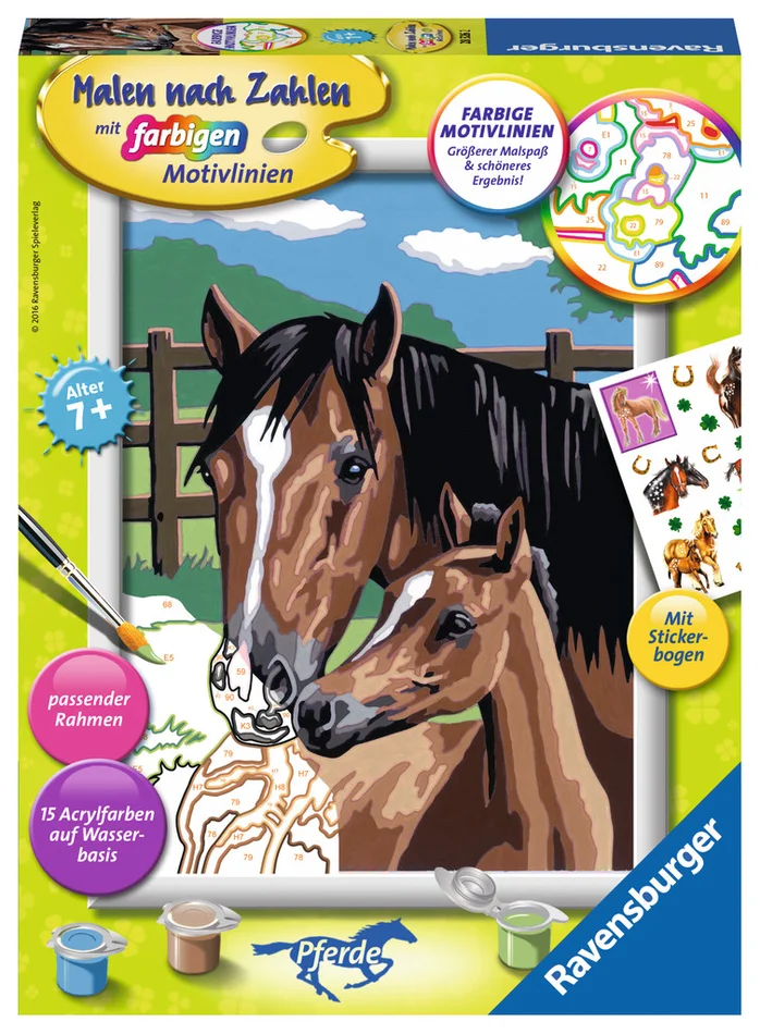 Ravensburger® Malen nach Zahlen – Pferd mit Fohlen