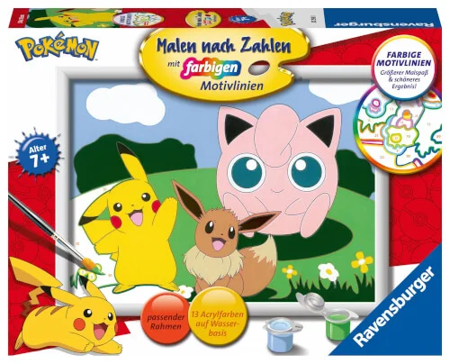 Ravensburger® Malen nach Zahlen – Pokémon Abenteuer