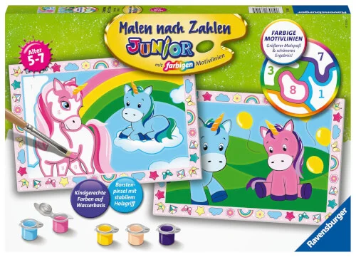 Ravensburger® Malen nach Zahlen – Zauberhafte Einhörner
