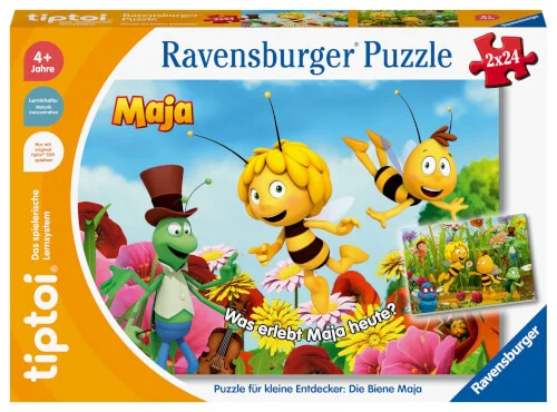 Ravensburger® tiptoi® Puzzle für kleine Entdecker – Die Biene Maja 2 x 24 Teile