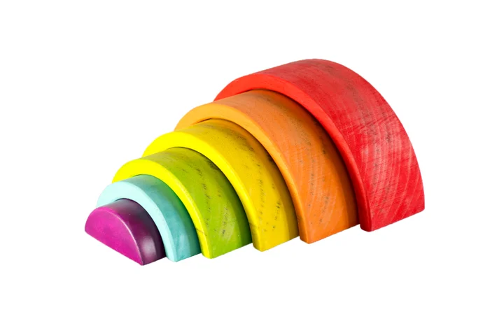 Regenbogen Holzbögen Set 6er klein