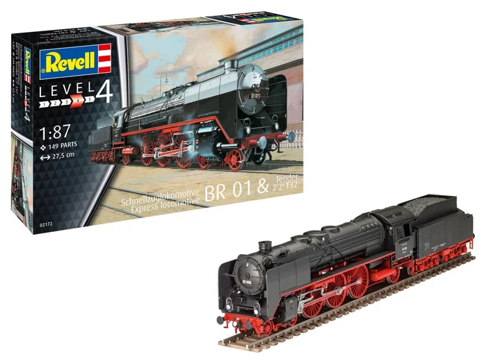 Revell Modellbau – 1:87 Schnellzuglokomotive BR 01 & Tender 2’2′ T32
