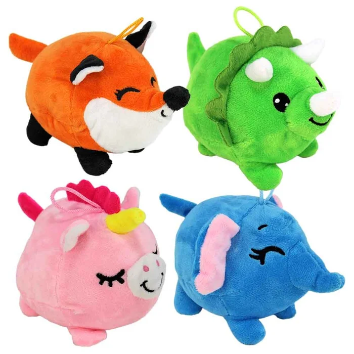 Runde Tiere aus Plüsch als Sortiment – ca. 10 cm