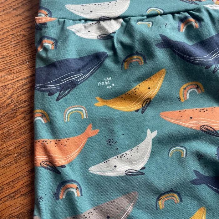 SALE Leggings meeresgrün mit Regenbogenstreifen