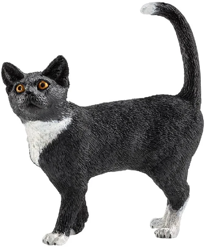 Schleich 13770 – Katze – stehend, Tier Spielfigur