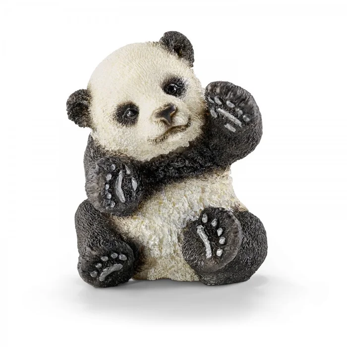Schleich 14734 – Panda Junges, spielend, Tier Spielfigur, schwarz/weiß