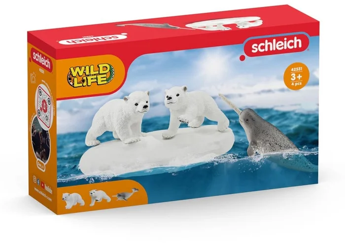 SCHLEICH 42531 Wild Life, Weiß/grau,24.13 x 5.08 x 11.43 cm (W x D x H)