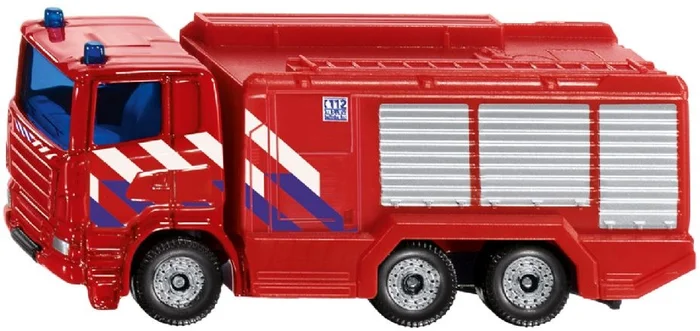 siku 1036003, Feuerwehr-Tanklöschfahrzeug Niederlande, Metall/Kunststoff, Rot, Anhängerkupplung