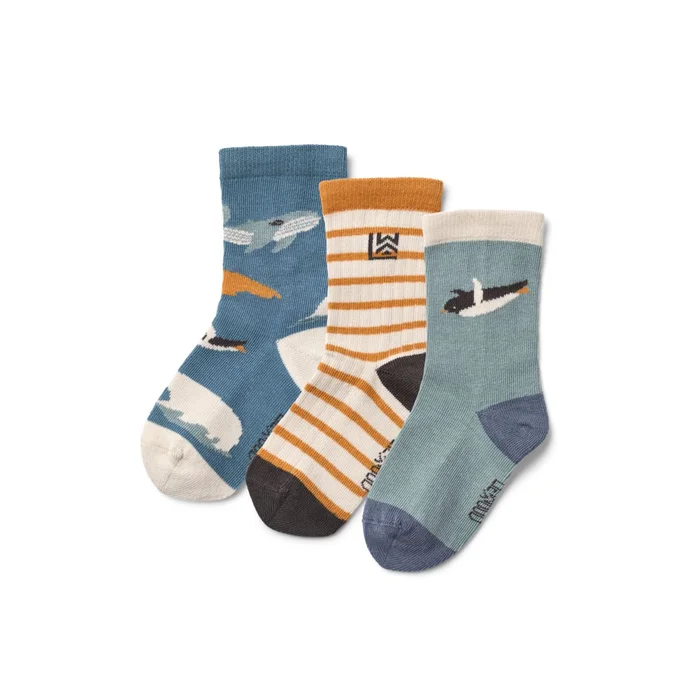 SILAS Socken 3er-Pack Arctic Sea / Ocean view