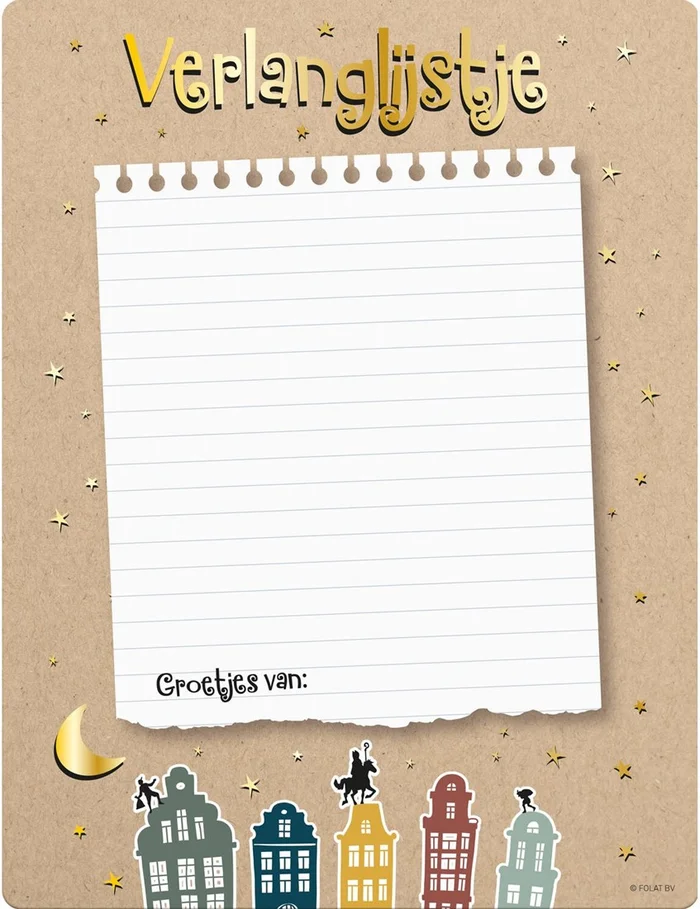 Sinterklaas Verlanglijstje, 4st.