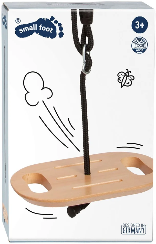 Small Foot – Houten Disc Schommel met Handgrepen Black Line