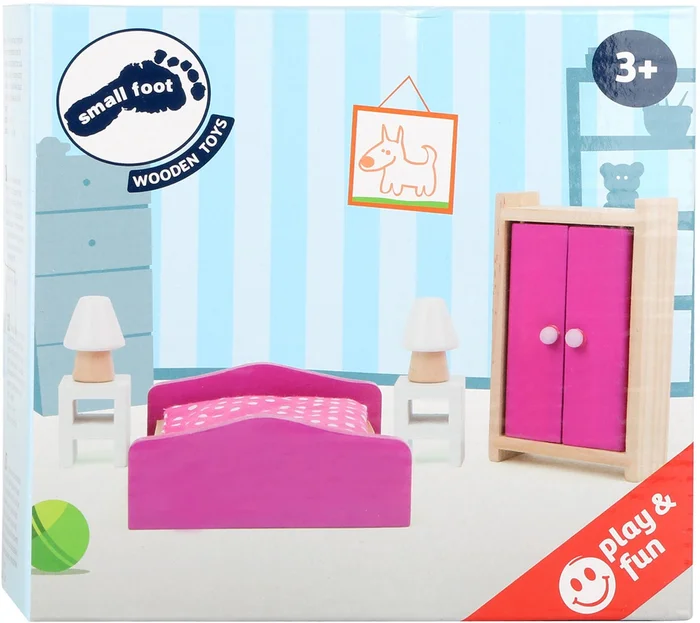 Small Foot – Houten Poppenhuis Meubeltjes Slaapkamer, 6dlg.