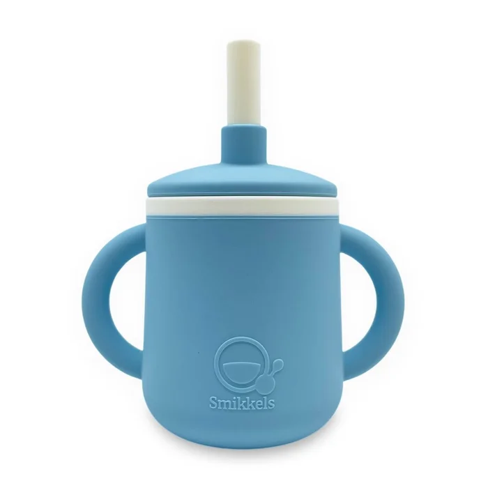 Smikkels – Kinderbecher aus Silikon mit Ohren – Blau