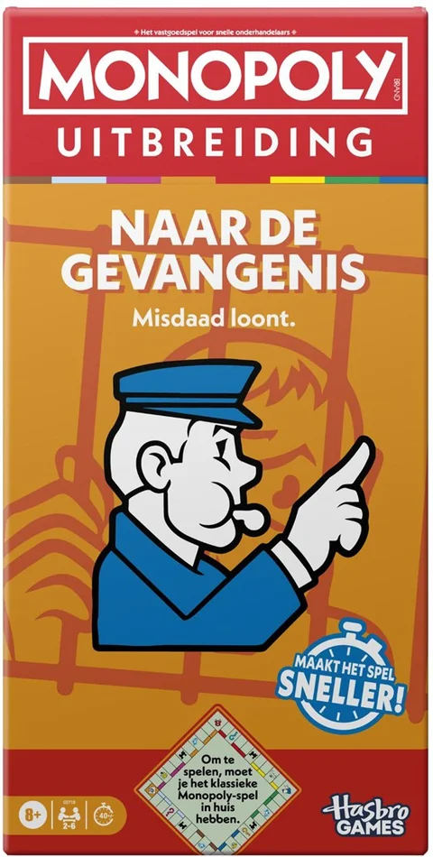 Spel Monopoly uitbreiding go to jail