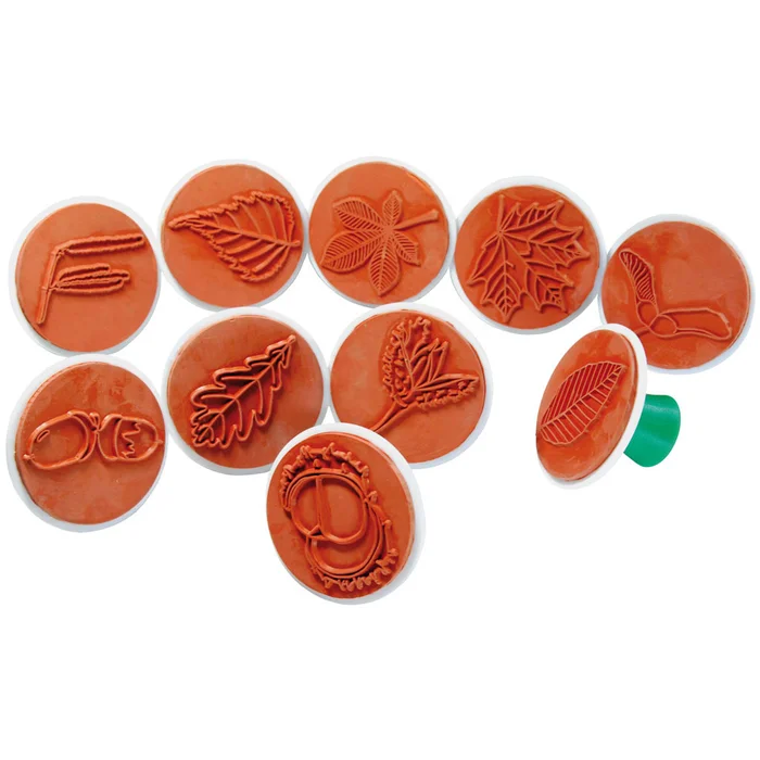 Stempel mit Blättern und Früchten