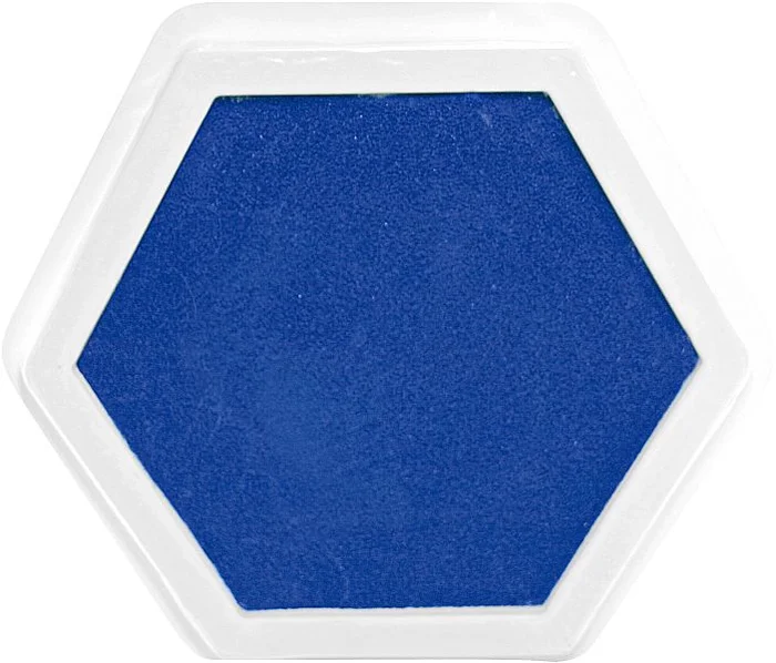 Stempelkissen 6eckig blau