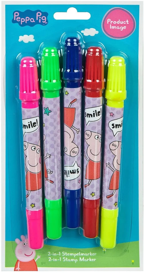 Stempelstift 2in1 Peppa Pig, 4st.