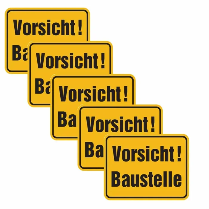 Sticker Vorsicht Baustelle 10 Stück