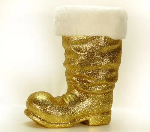 Stiefel 40 cm gold