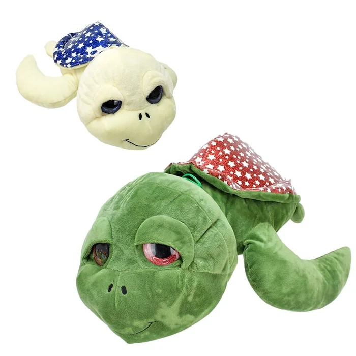 Stofftier Schildkröte mit Glitzerpanzer – 30 cm und 45 cm